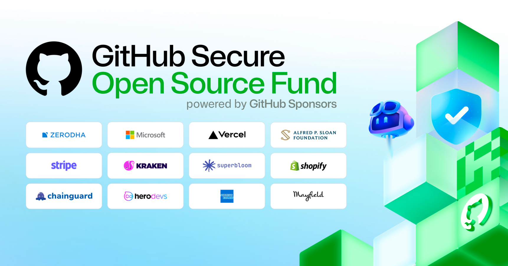 GitHub Secure Open Source Fund artwork with logos from Session 4 funding partners.